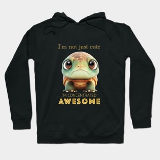 Turtle Concentrated Awesome Cute Adorable Funny Quote Hoodie